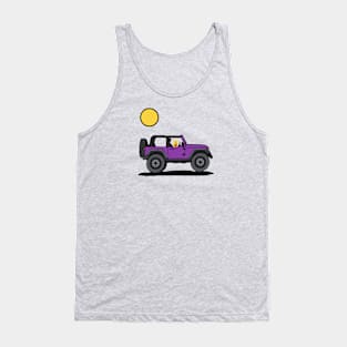 Purple Wrangler with Dog Tank Top